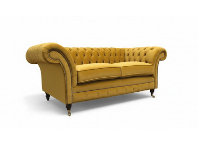 Canapé 2 Sëtzer Canapé Polster Canapé Textil Stoff Chesterfield Canapéen Nei