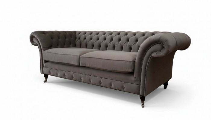 Couchen Këssen Sofas 3 Sëtzer Dräisëtzer Stoffsofa Chesterfield Gro Neu