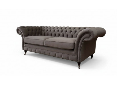 Couchen Këssen Sofas 3 Sëtzer Dräisëtzer Stoffsofa Chesterfield Gro Neu