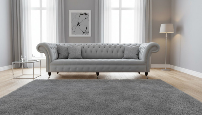 Chesterfield Canapé 4 Plazen Designer Canapéë Couch Stoff Polster Textil