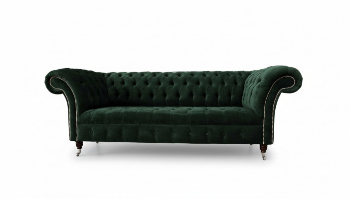 Luxus Dräisëtzer Gréng Sofa 3 Sëtzer Sofa Sëtz Design Miwwelen Couchen