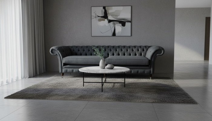 Design Canapé 4 Sëtzer Couch Textil Polster Klassesch Canapéen Chesterfield