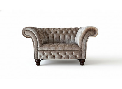 Chesterfield Fauteuil Canapé 1 Plaz Sofa Textil Stoff Canapéen Polster Nei