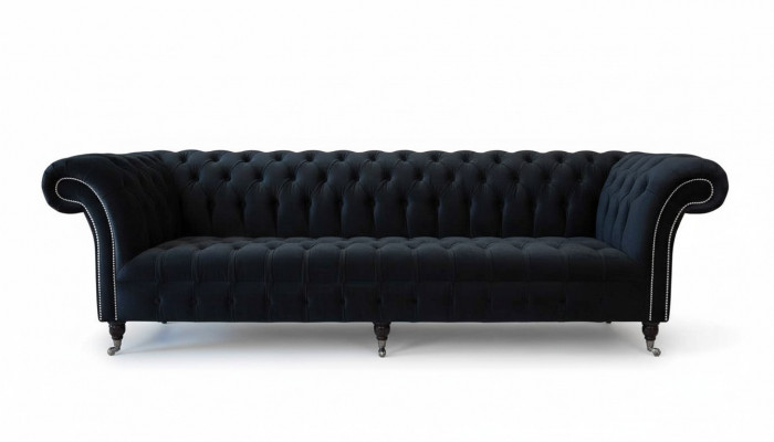Canapé 4 Sëtz Chesterfield Polster Wunnzëmmer Design Luxus Holz Nei