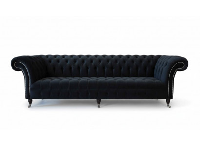 Canapé 4 Sëtz Chesterfield Polster Wunnzëmmer Design Luxus Holz Nei