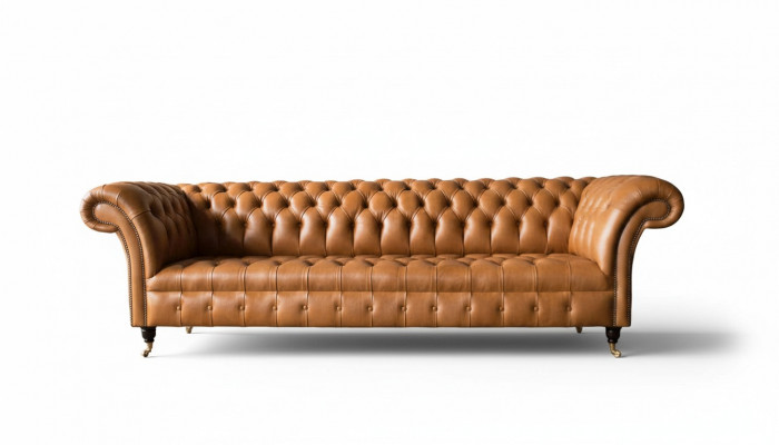Ledercouch Chesterfield 4 Sëtz Couchen Luxus Lieder Couchen Polster Wunnzëmmer