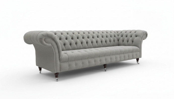 Groue Véiersëtzer Canapé Stoff Wunnzëmmer Design Canapéë Këssen Canapéen Nei