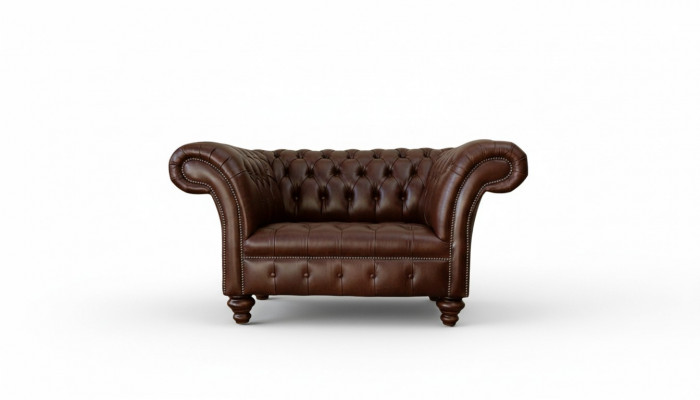 Chesterfield Sofa Wunnzëmmer Canapéen Couch Polster Lieder Modern 1,5 Sëtzer