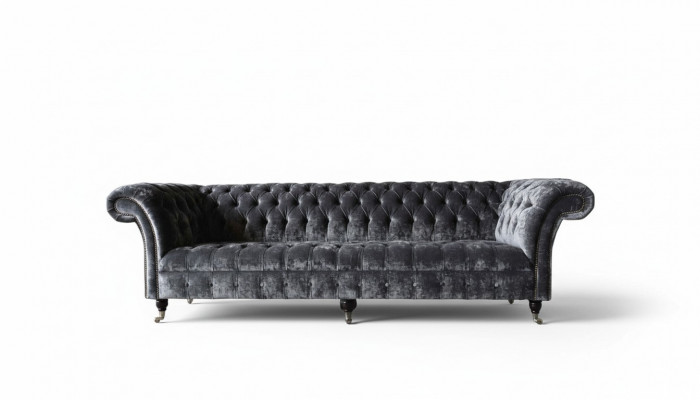 Véiersëtzer Canapé 4 Sëtzer Canapéen Textil Modern Design Stoff Polyester Gro