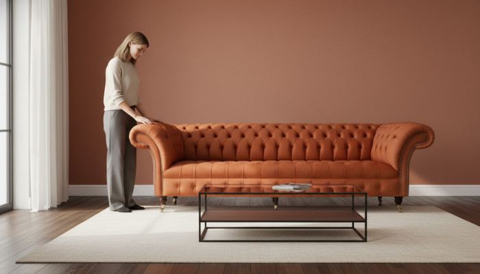 Brittesch Chesterfield Polster Luxus Sofa Design Canapé Klassesch Sofa 4 Plazen