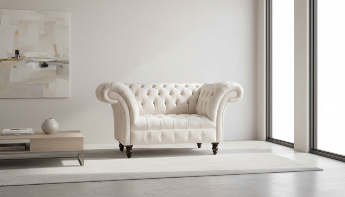 Couch Këssen Sofa Textil Chesterfield Couches 1,5 Sitzverwand Einsitzer Rosa