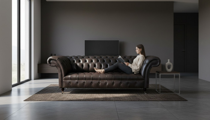 Chesterfield Design Luxus Polster Canapé Modern Couch Sëtz Lieder Liederkanapé