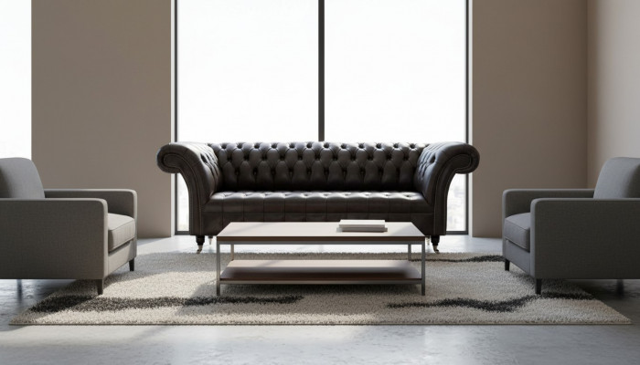 Chesterfield Design Luxus Polster Canapé Modern Couch Sëtz Lieder Liederkanapé