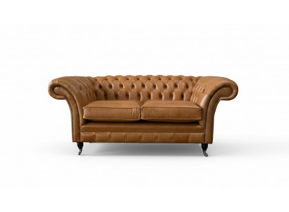 Chesterfield Zweisëtzer Sofa 2 Sëtz Sofaen Polstersëtz Lieder Couch Brong