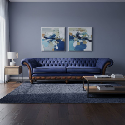 Moderne Sofa Chesterfield 4 Sëtz Luxus Sofas Stoffsofa Wunnzëmmer Canapé Neit