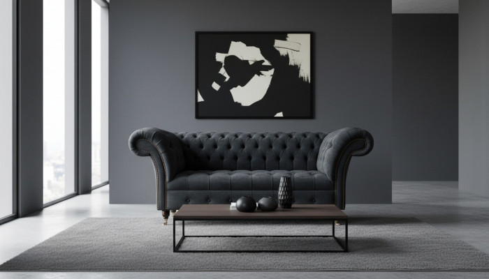 Chesterfield Design Sofa Sessel Polster Luxus Textil Couchen 1 Sëtz