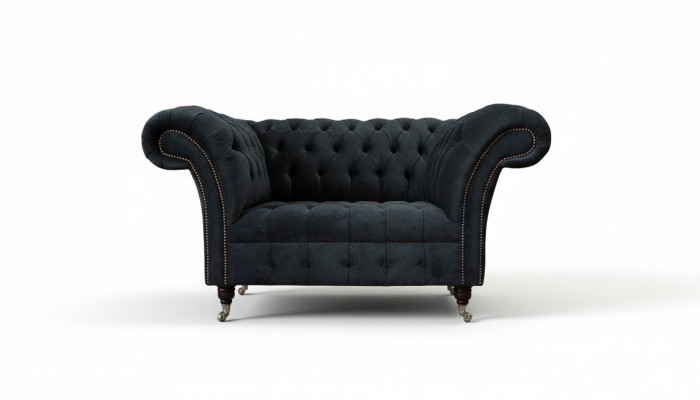 Chesterfield Design Sofa Sessel Polster Luxus Textil Couchen 1 Sëtz