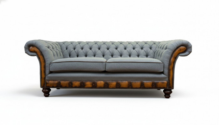 Luxus Dräisitzer Modern Couch Miwwelen Gro Sofasen Stoff Textil Polsterung