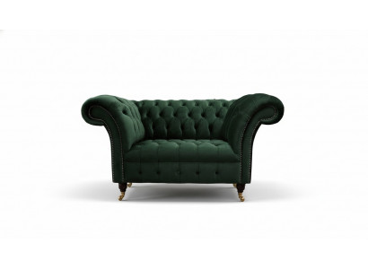 Sessel Design Relax Gréng Textil Wunnzëmmer Polster Sëtz Luxus Einsitzer