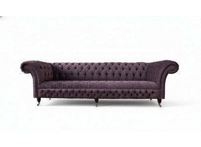 Design Sofa 4 Sëtzer Canapé Polster Luxus Textil Sofae Chesterfield