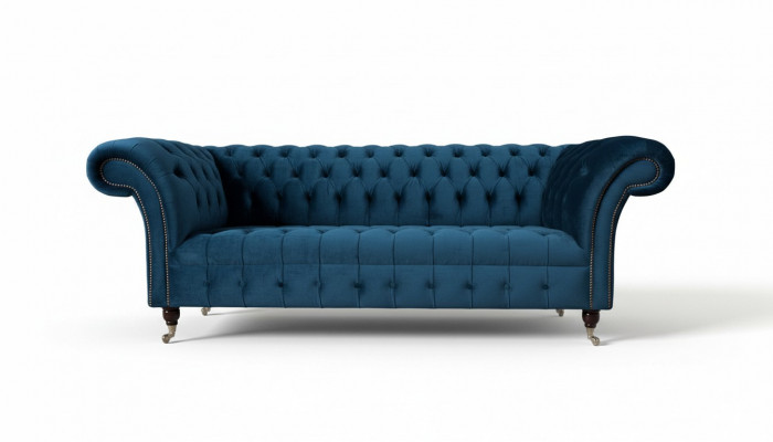 Chesterfield Sofa 3 Sëtzer Polster Sofas Couchen Luxus Stoff Design