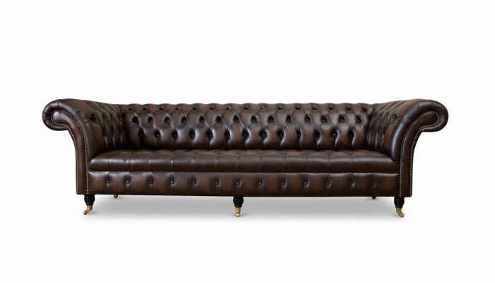 Chesterfield 4-Sëtzer Lieder Wunnzëmmer Design Couchen Sofa Miwwelen Nei