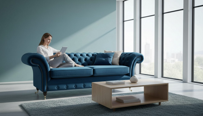 Luxus Polstersofa Drësëtzer Couch Wunnzëmmer Sëtzpolster Couchen Nei