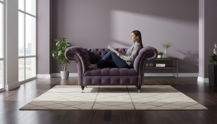 Chesterfield Sesselen, Samt Einsëtzeger Luxus Sesselen Couchen Wunnzëmmer Neit