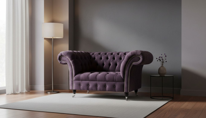 Chesterfield Sesselen, Samt Einsëtzeger Luxus Sesselen Couchen Wunnzëmmer Neit