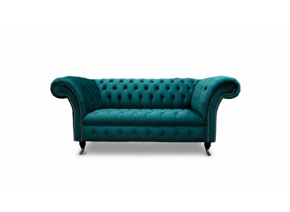 Sofa 2 Sëtzer Design Sofas Polstersofaen Textil Chesterfield Sëtz