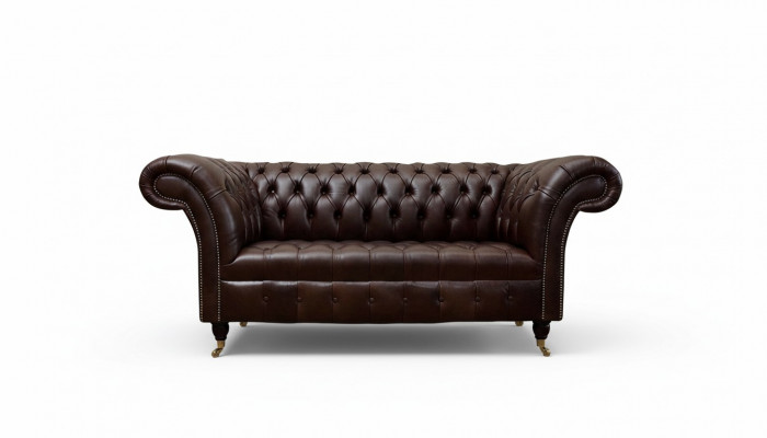 Sofa Canapé Chesterfield Polster Sofas 2 Sëtzer Lieder Textil Lounge Neit