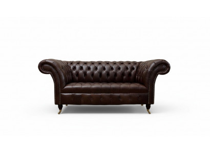 Sofa Canapé Chesterfield Polster Sofas 2 Sëtzer Lieder Textil Lounge Neit