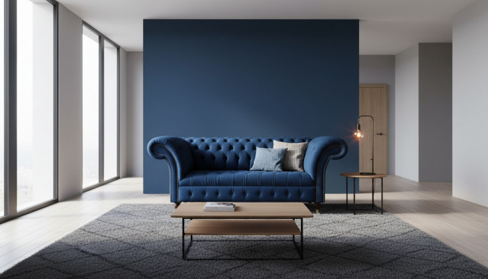 Englänner Chesterfield Büro Sëtzméiwel Ariichtung Canapé Couch 2 Sëtz Kinnekräichblo