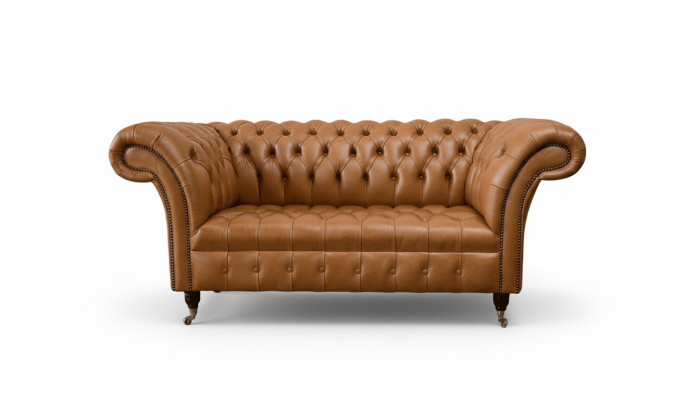 Chesterfield Stoff Sofa Canapé Textil Canapéen Büro Ariichtung Englesch Miwwelen