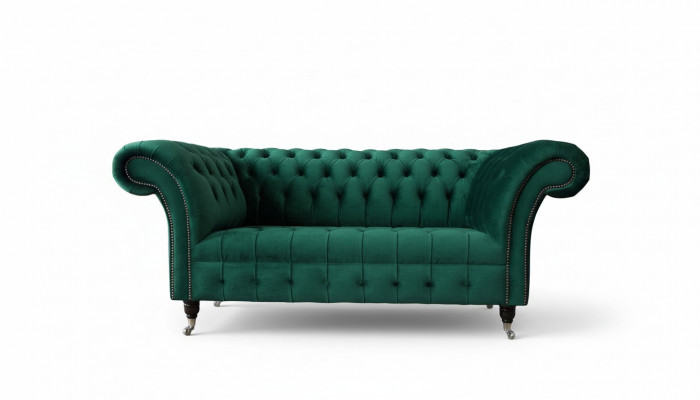 Chesterfield Zweesëtzer Canapé 2 Sëtzer Design Canapéë Polster Modern Sëtz Stoff