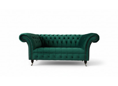 Chesterfield Zweesëtzer Canapé 2 Sëtzer Design Canapéë Polster Modern Sëtz Stoff