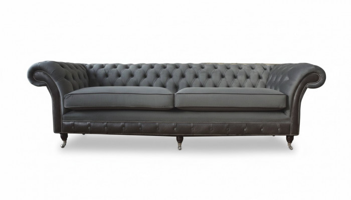 Design Couch Luxus Polstersofa Sofa 4 Sëtzer Chesterfield Luxus Gro