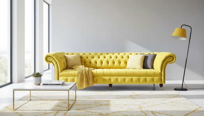 Sofa Véiersëtzer Chesterfield Design Sofas Miwwelen Wunnzëmmer Canapé Polster