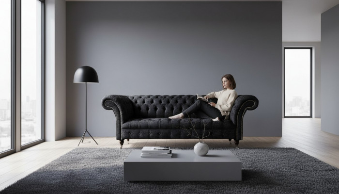 Sofa Luxus Textil Chesterfield Canapé Sofas Polster Zweisitzer Canapéen