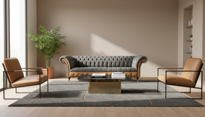 Sofa 4 Plazen Chesterfield Luxus Couch Grouss Couchen Polster 300cm Design