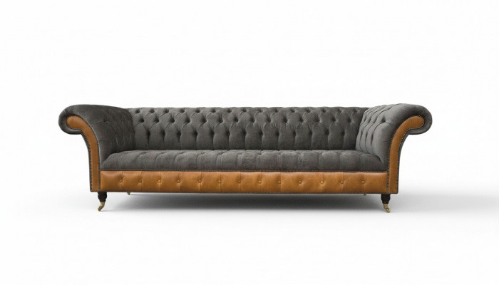 Sofa 4 Plazen Chesterfield Luxus Couch Grouss Couchen Polster 300cm Design