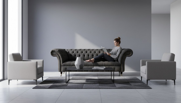Viersëtzeger Canapé Sofa Polster Couchen Wunnzëmmer Sofas 4 Sëtzeren