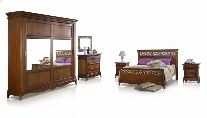 Bett 2x Nuetsdëscher 6tlg Schlofkummer Design Modern Luxus Schlofkummer