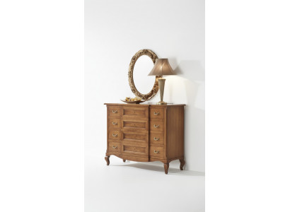 Schlofkummer Kommode mat Spigel Luxus Modern Miwwel Set 2tlg Holz Neit
