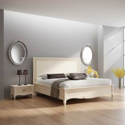 Bett 2x Nuetsdëscher 3 Stéck Schlofkummer Set Miwwelen Modern Luxus Better
