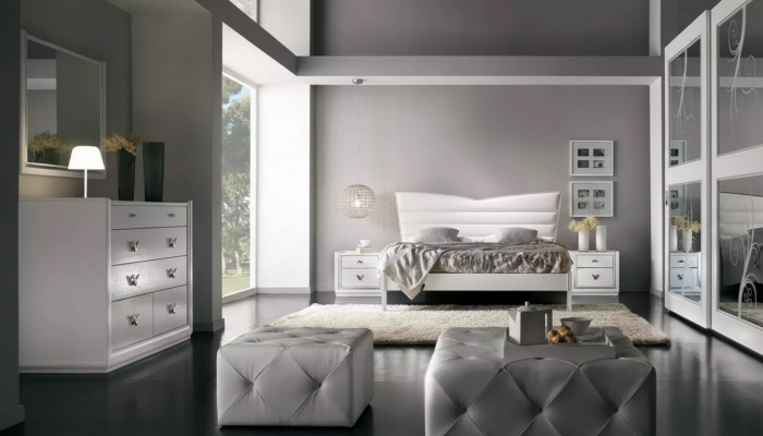 Luxus Schlofzëmmer Miwwelen Bett 2x Nuesschränk Set Kommode Miwwelen 6 Deeler. Neiw.