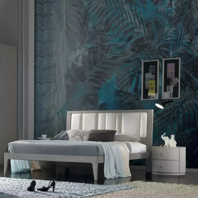 Bett 3-stéck Schlofzëmmer Design Luxus Schlofzëmmer Miwwelen 2x Nuetsdëscher