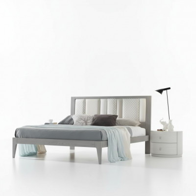 Bett 3-stéck Schlofzëmmer Design Luxus Schlofzëmmer Miwwelen 2x Nuetsdëscher