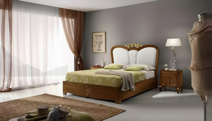 Schlofzëmmer Set Bett + 2x Nuetsdëscher Better Italienesch Miwwelen 3stéck.