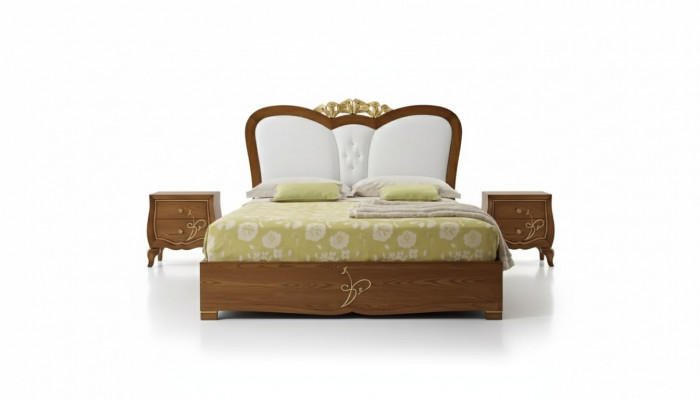 Schlofzëmmer Set Bett + 2x Nuetsdëscher Better Italienesch Miwwelen 3stéck.